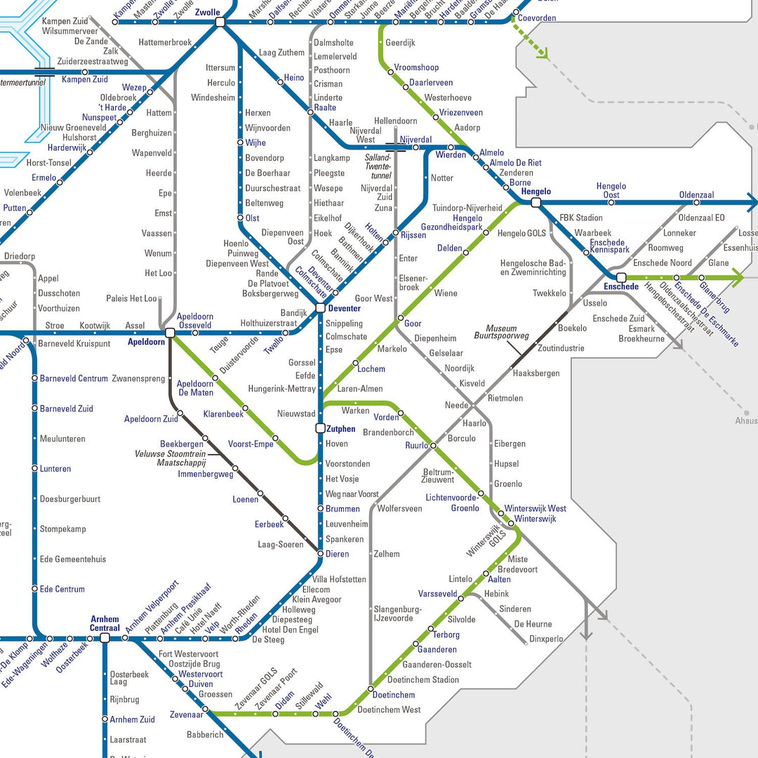 Dutch Rail Map 4e