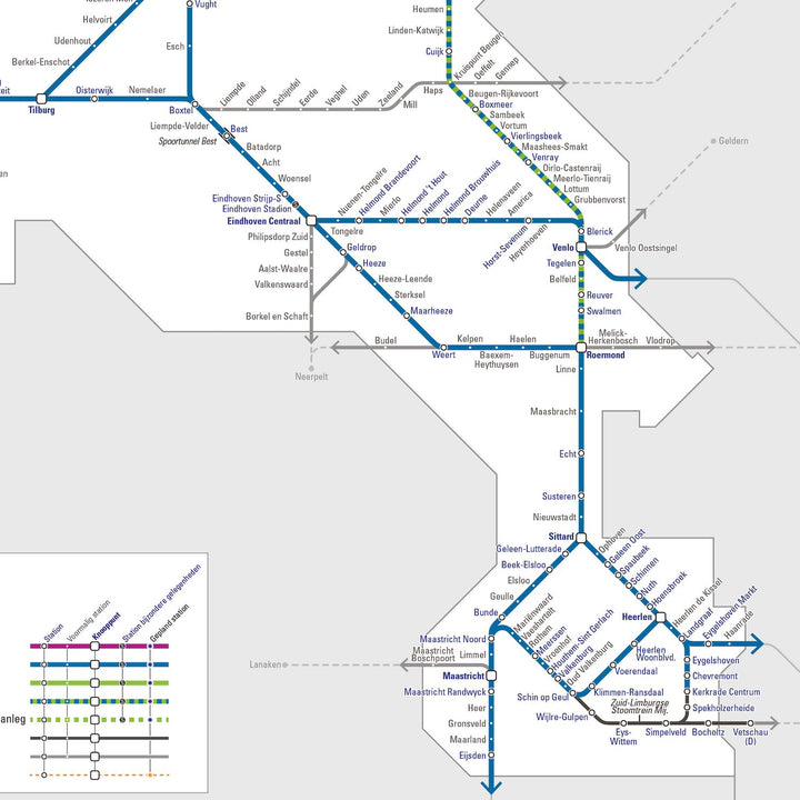 Dutch Rail Map 4e