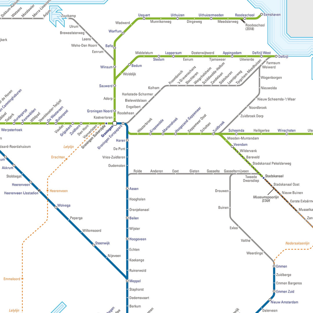 Dutch Rail Map 5e