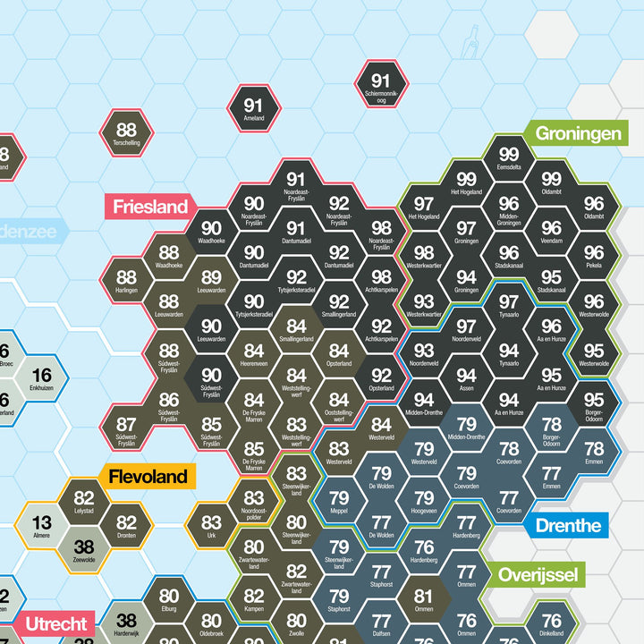 Postcodekaart Nederland